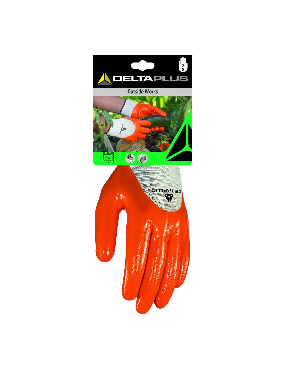 Delta Plus - Gant Nitrile Orange 7 Protection Nitrile Adhérente - Delta Plus - Image 1