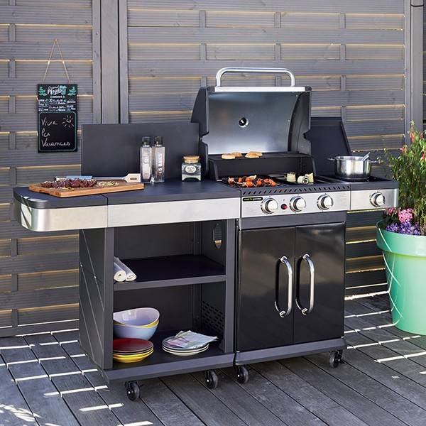 Cook in Garden - Barbecue à gaz 3 brûleurs 11,5 kW avec desserte pour 10 personnes FIDGI 3 Cook’in Garden - Image 4