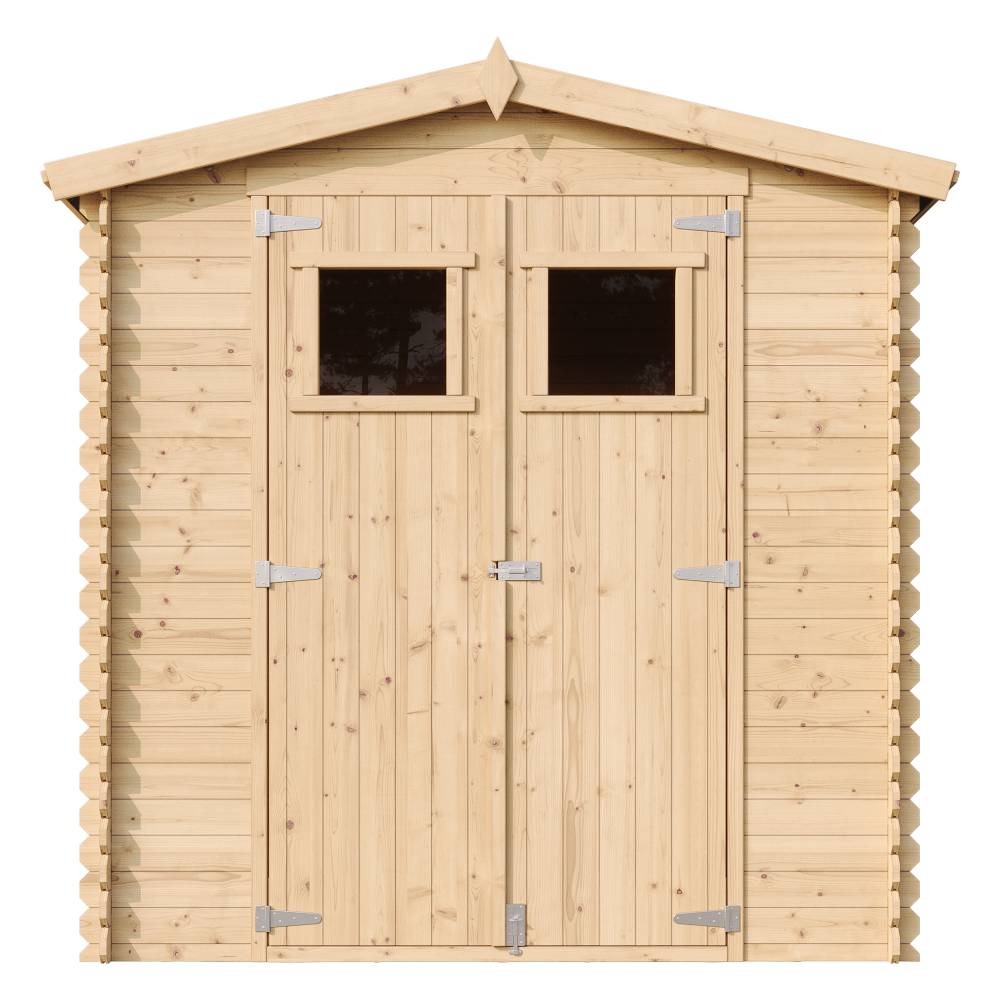 Timbela - Abri de jardin en bois I216xL206xH218 cm/ 3.53 m² - Stockage extérieur - Petit abri à outils, Local à vélos - 19 mm d’épaisseur - Timbela M343 - Image 3
