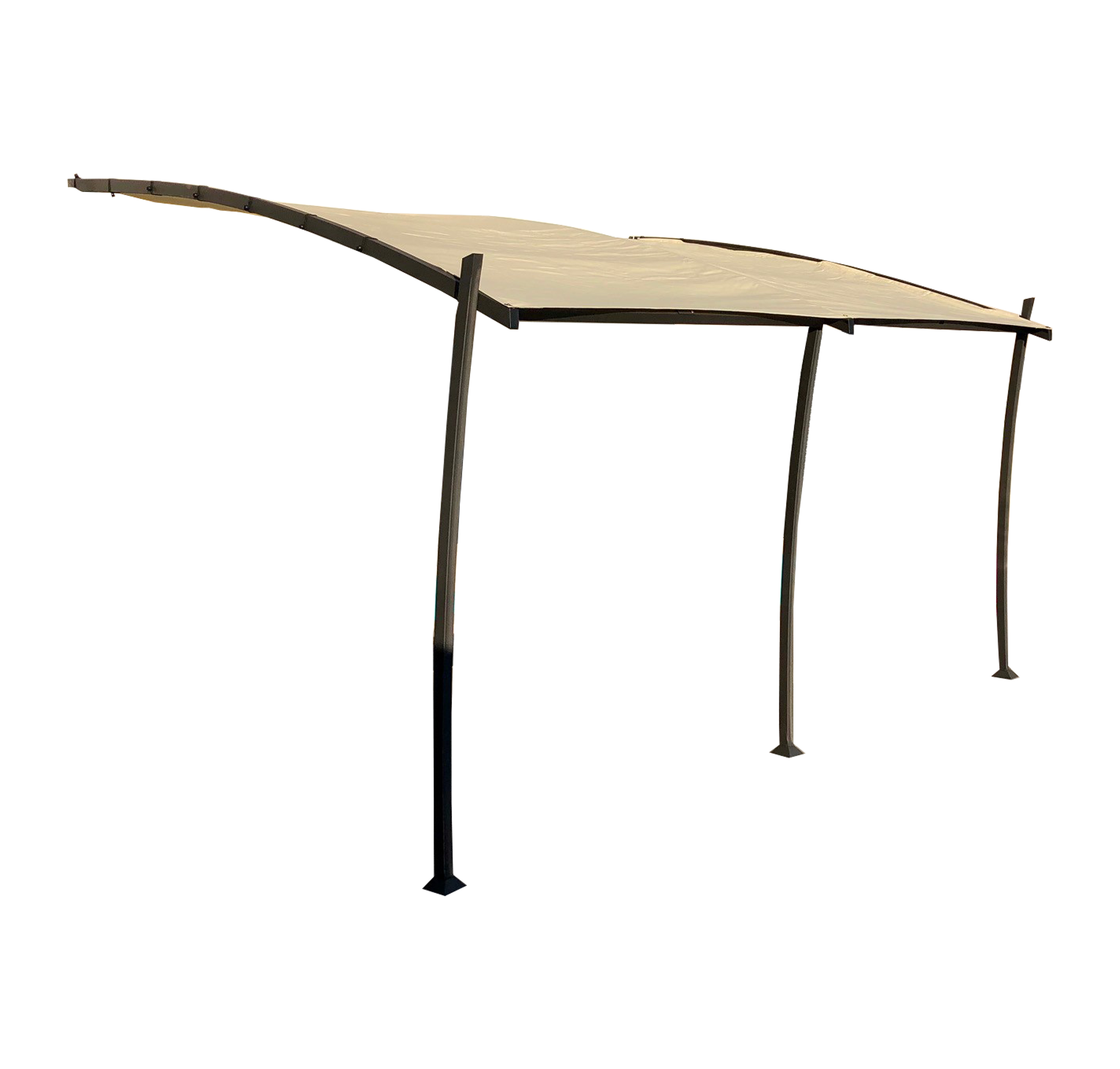 Couleurs du monde - Kyoto - Pergola adossée 3,5x4m en aluminium - Structure Seule  - Couleurs du Monde - Image 3