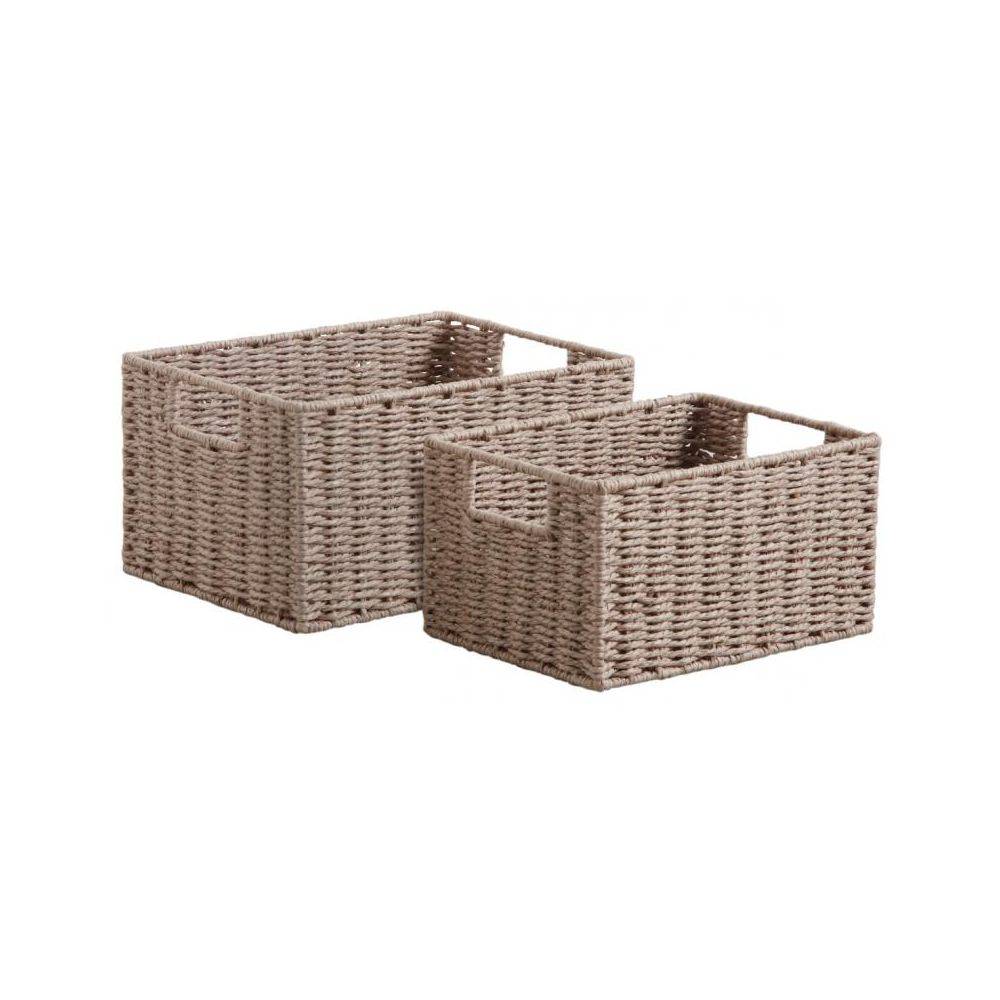 Aubry Gaspard - Corbeilles de rangement en papier cordé taupe - Image 3