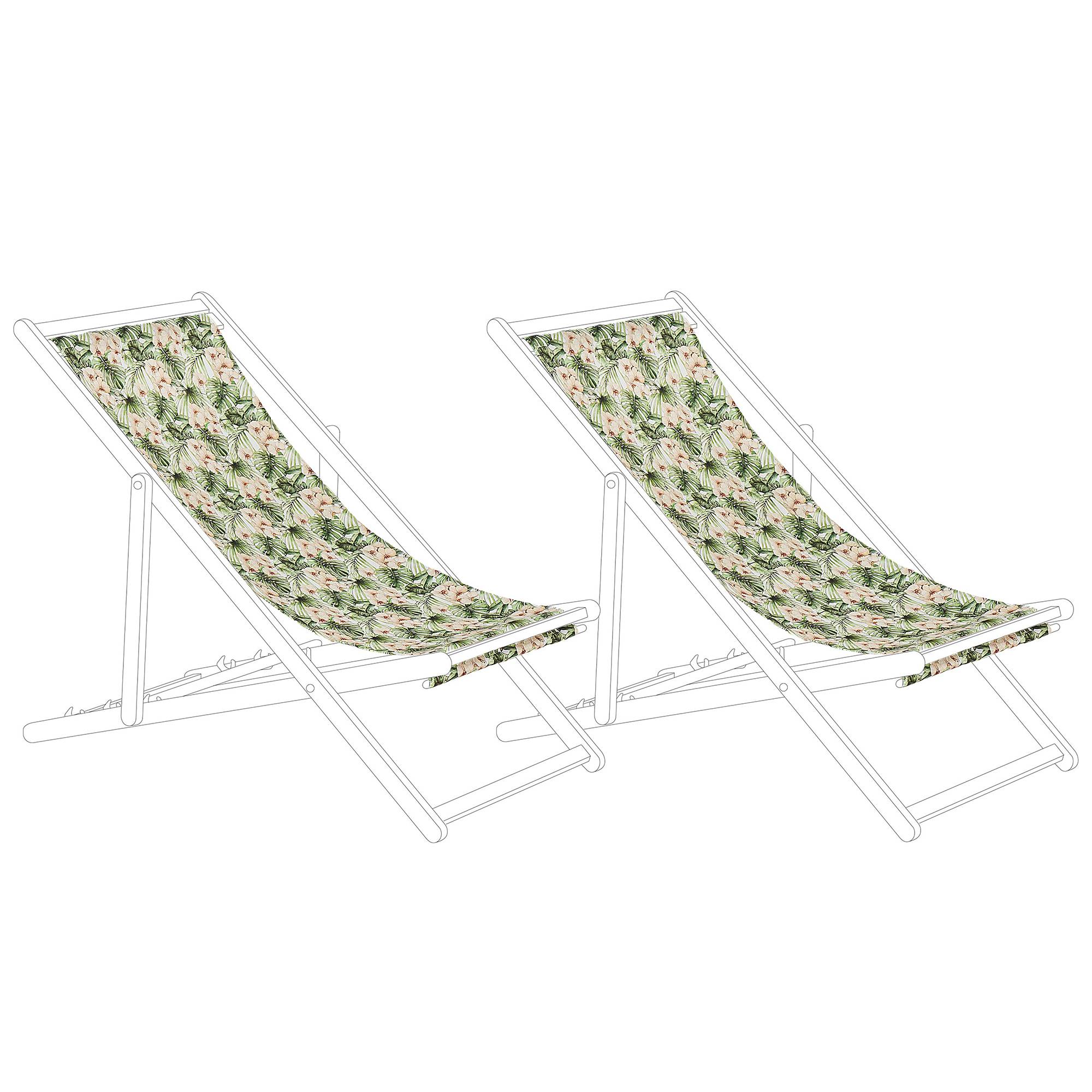 Beliani - Toile pour transat et chilienne Polyester Rose ANZIO/AVELLINO - Beliani - Image 2