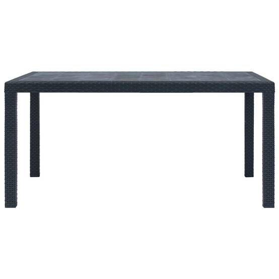 Table de jardin Plastique Anthracite 150 x 90 x 72 cm - PANGIVO - Image 2