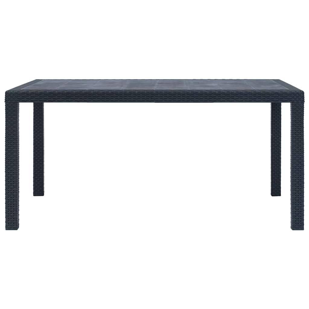 Table de jardin Plastique Anthracite 150 x 90 x 72 cm - PANGIVO - Image 2