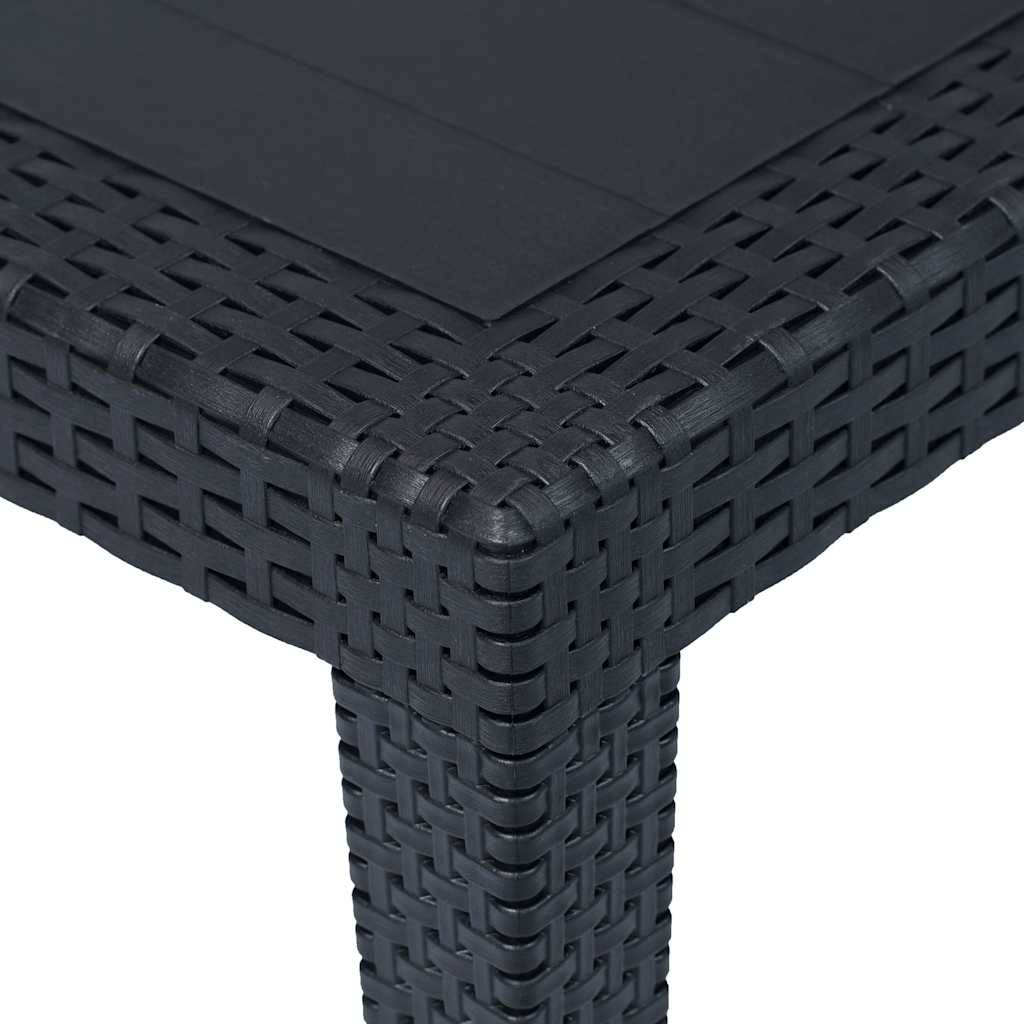 Table de jardin Plastique Anthracite 150 x 90 x 72 cm - PANGIVO - Image 3