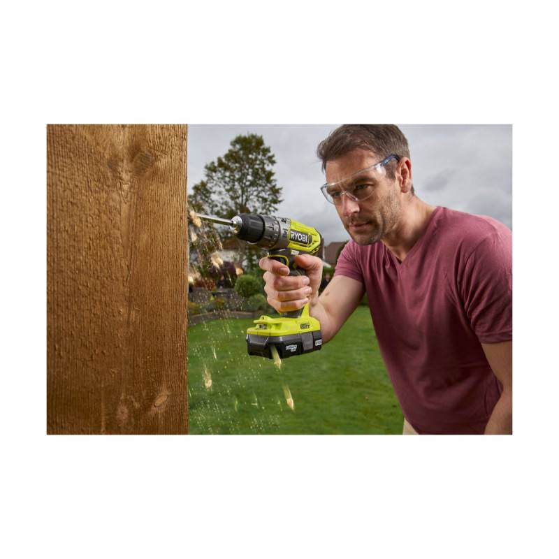Ryobi - Perceuse-visseuse à percussion RYOBI One+ 18V - 2 batteries 2.0 Ah - 1 chargeur - R18PD2-220S - Image 4