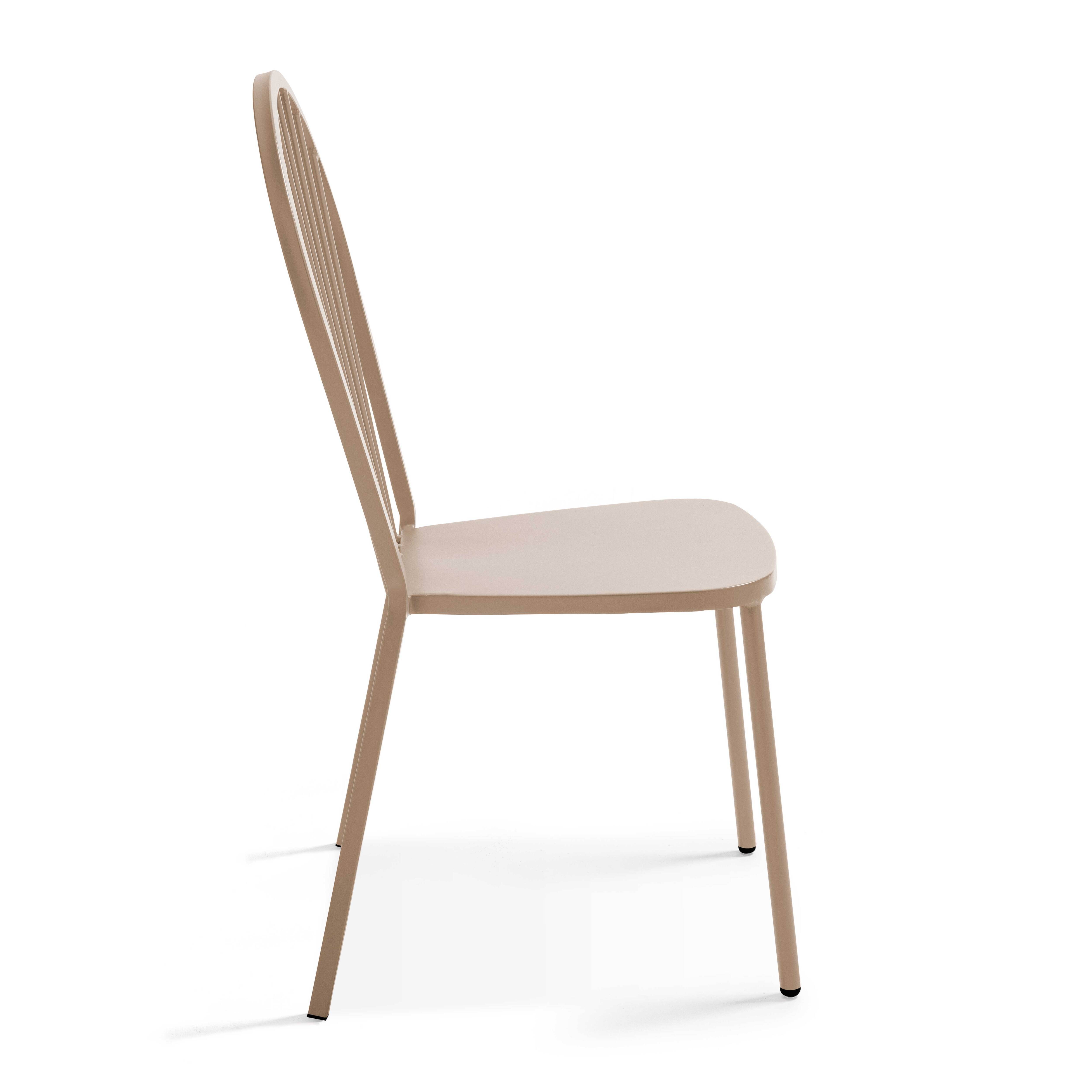 Oviala - Chaise bistrot en métal taupe Honfleur - Oviala - Image 5