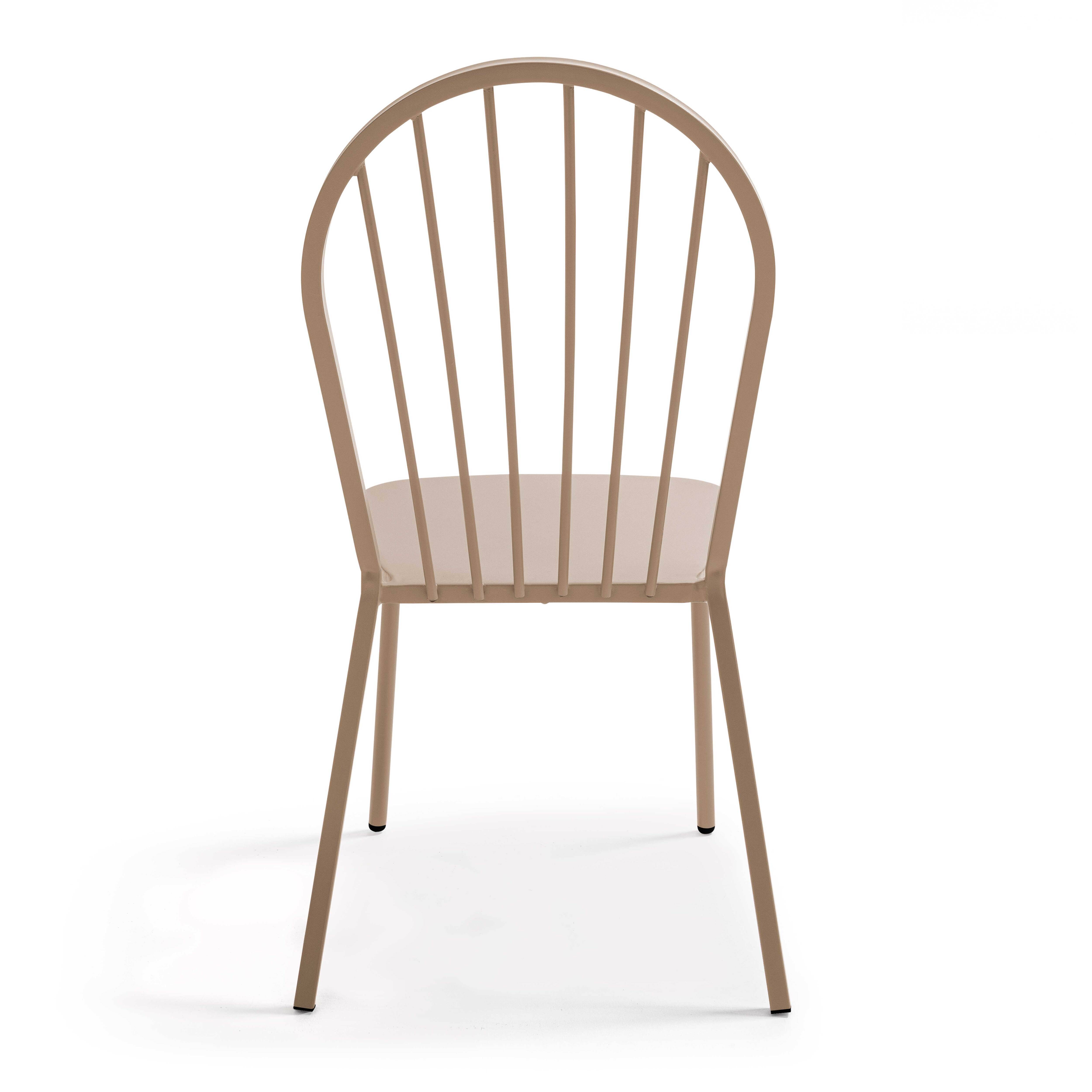Oviala - Chaise bistrot en métal taupe Honfleur - Oviala - Image 4