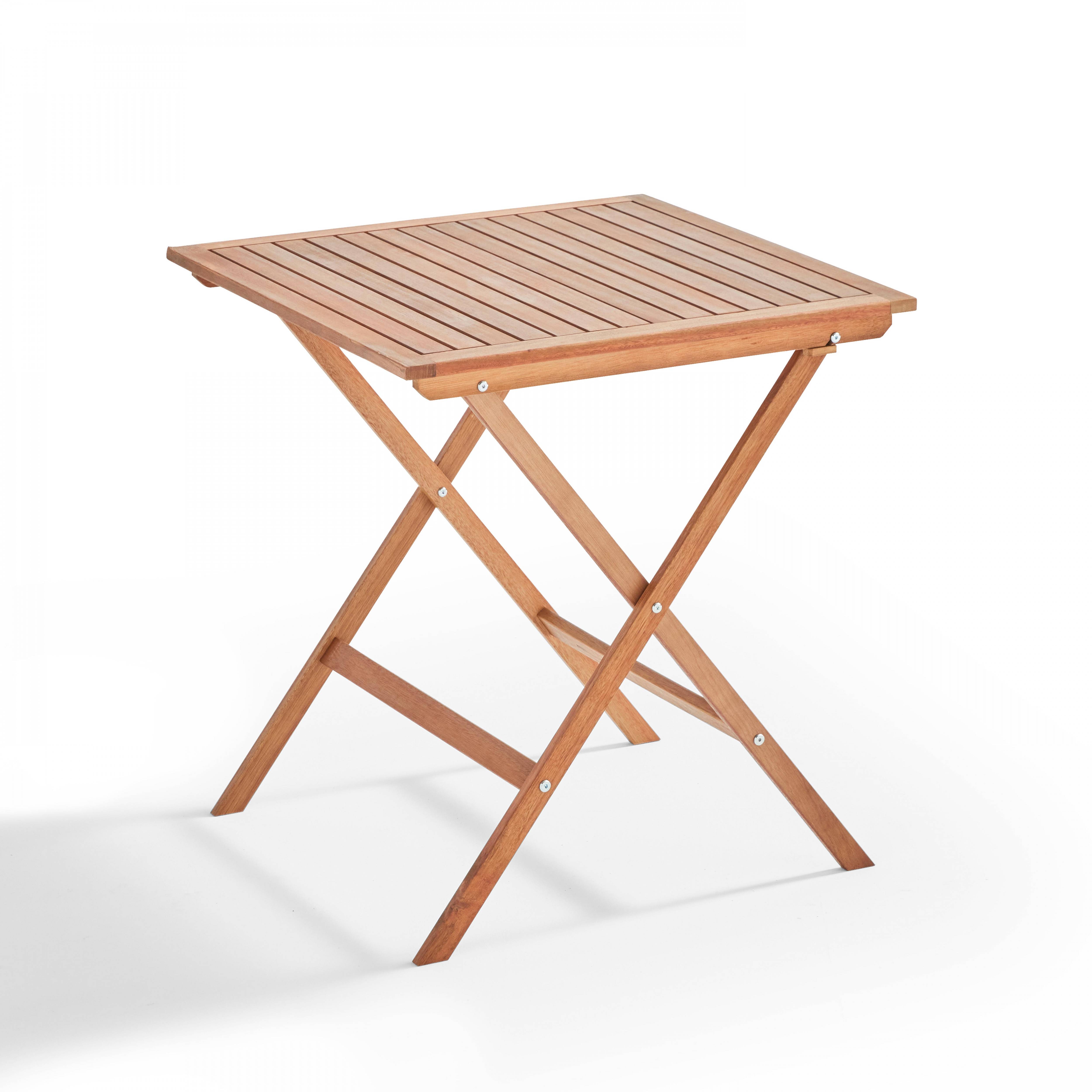 Oviala - Table et 2 chaises pliante en bois d'eucalyptus Sete - Oviala - Image 6