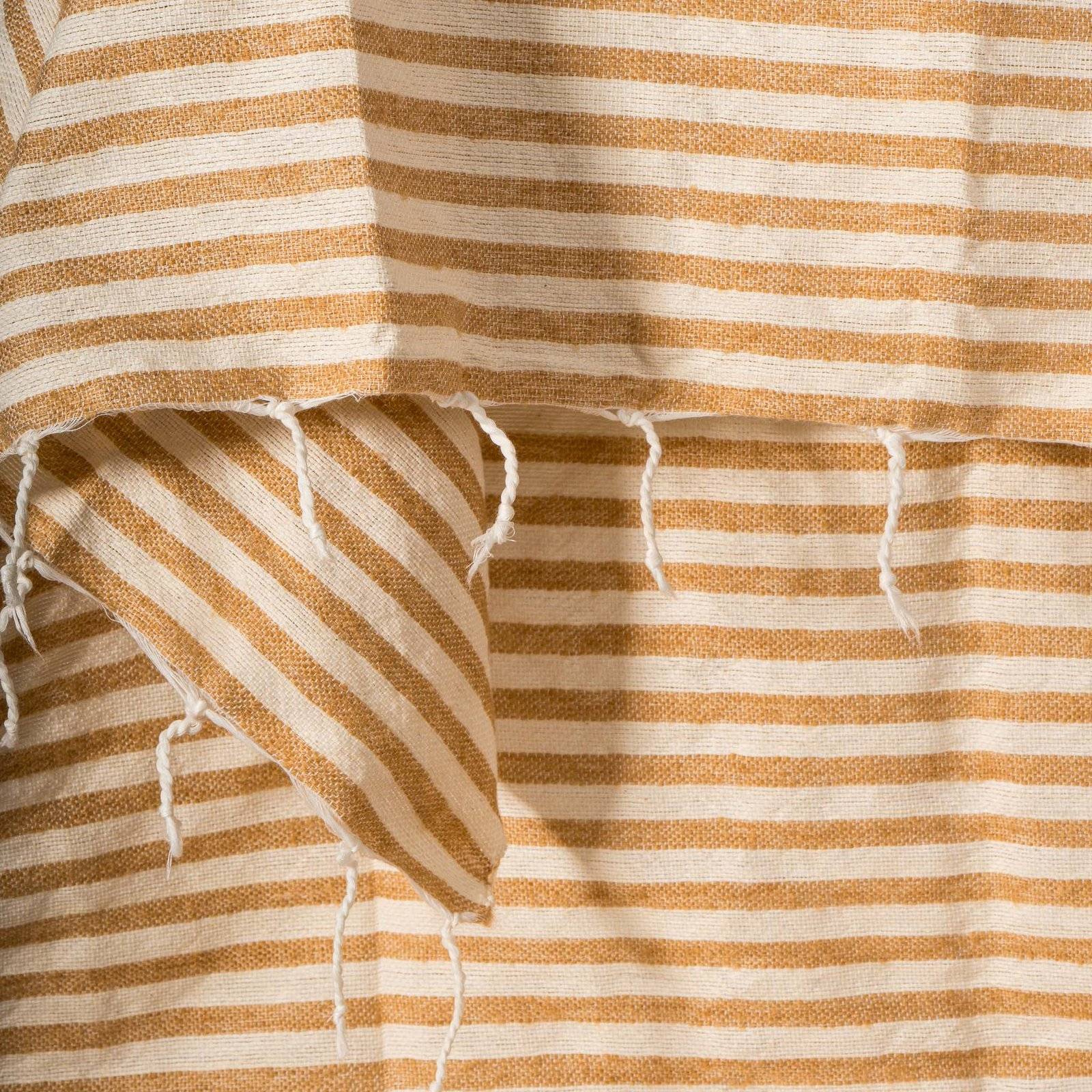 Fouta Marocaine - Blanc & Beige - Image 2