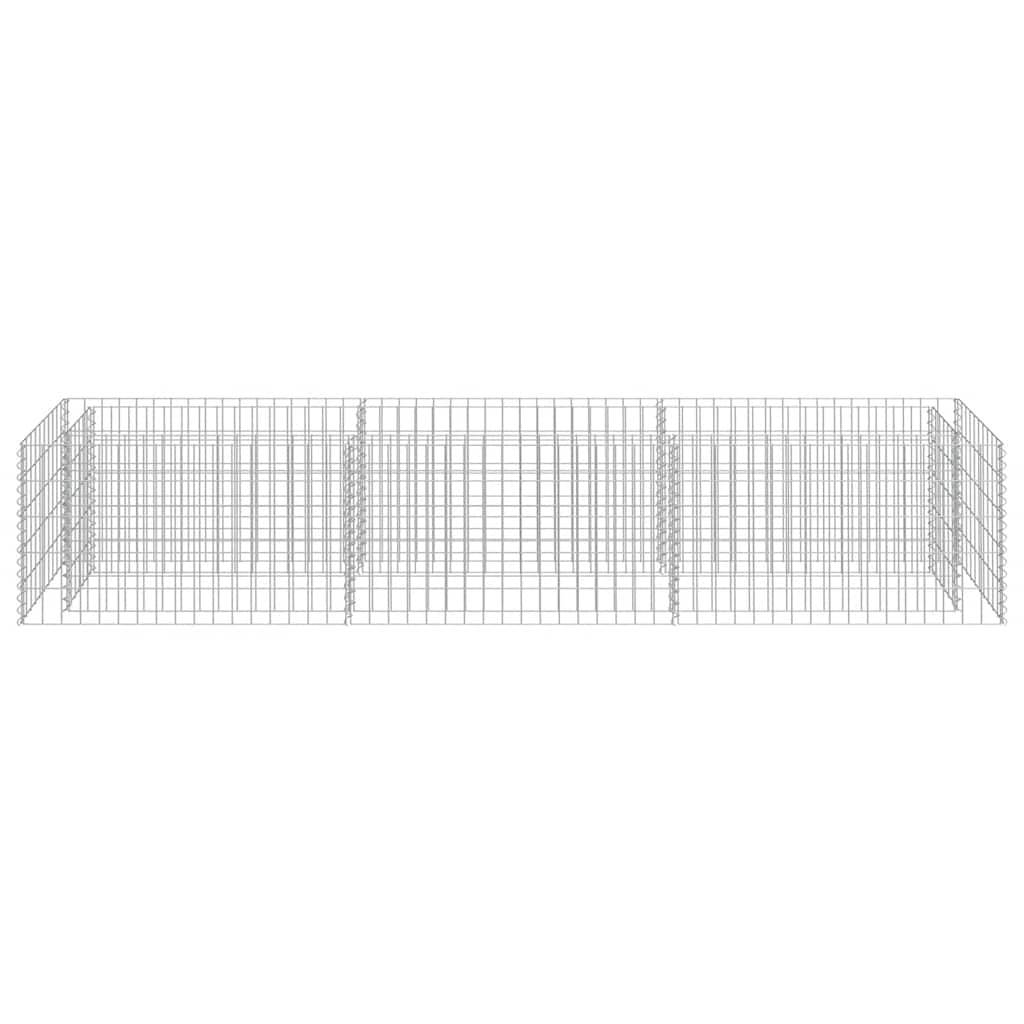 PANGIVO - Lit surélevé à gabion acier galvanisé argenté 270 x 50 x 50 cm - PANGIVO - Image 5
