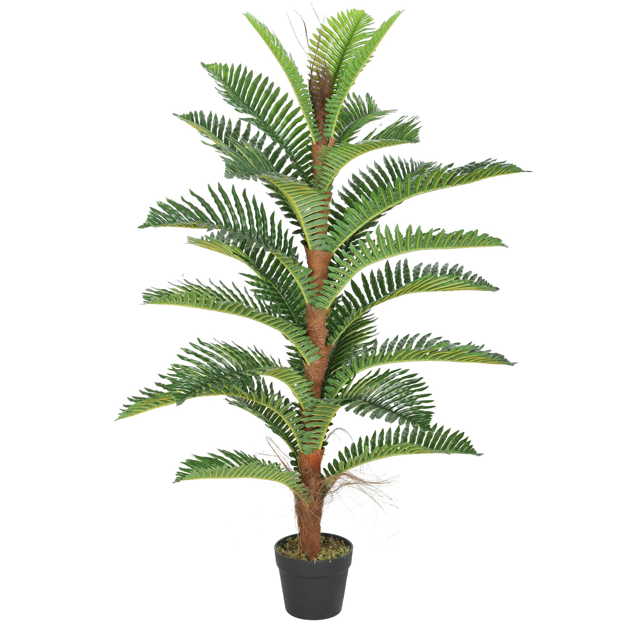 Palmier artificiel PEVA pour intérieur et bureau touche exotique 120 cm Vert - ComfortXL Outdoor Living - Image 1