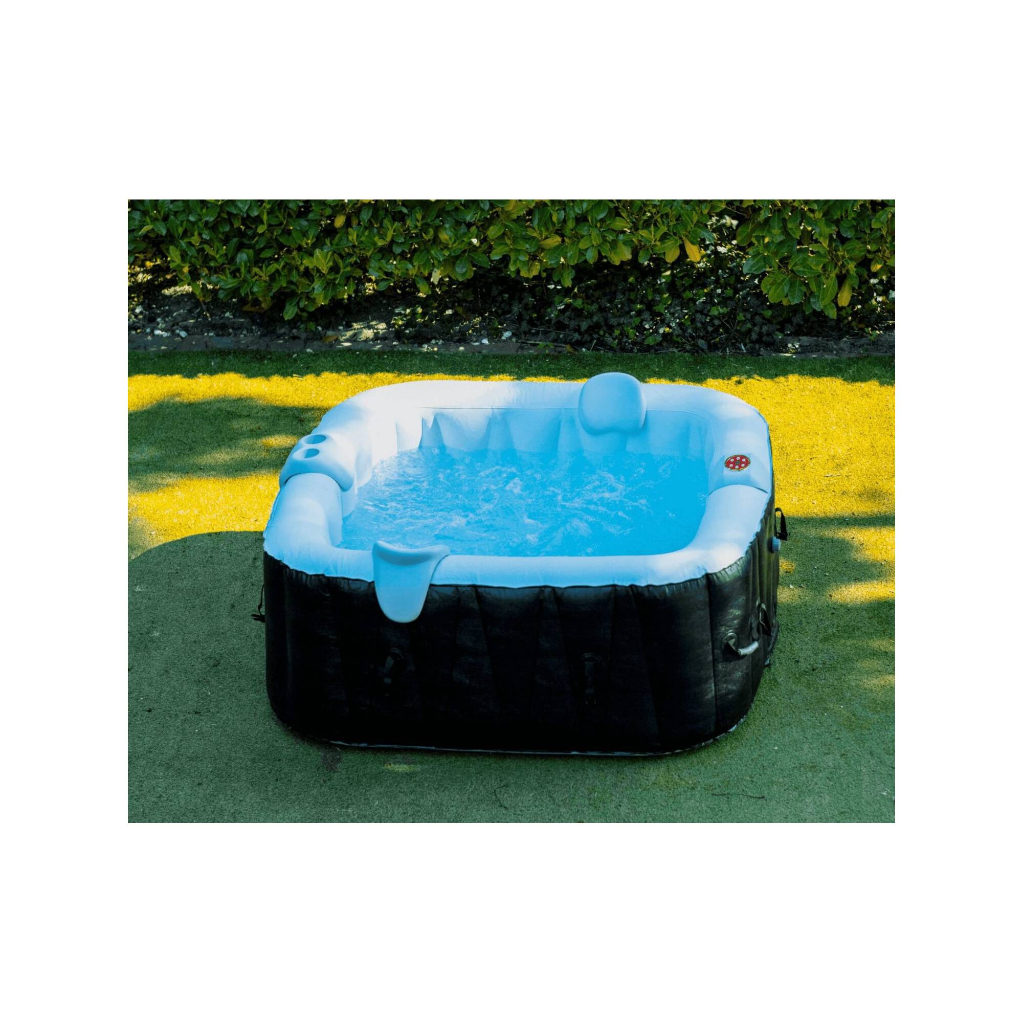 Spa gonflable 4 places carré - Ospazia - Dimensions : 155 x 155 cm - Filtre et bâche inclus - Image 2