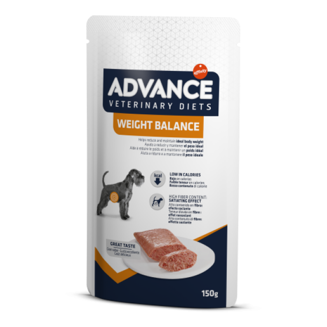 Advance VET - Dog Weight Balance - Pâtée pour chien -  8 x 150 g