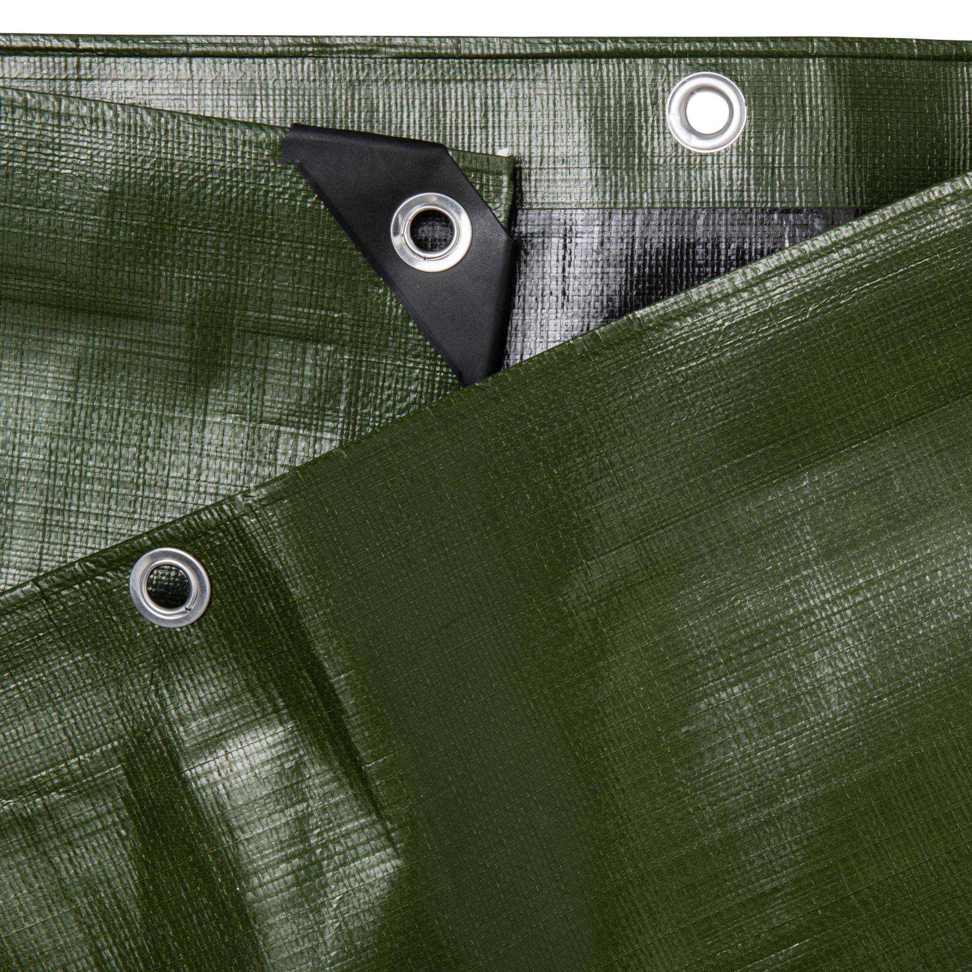 Bâche multifonctions noire et verte 240 g/m2 WERKA PRO - 1,5 x 6 m - Image 4