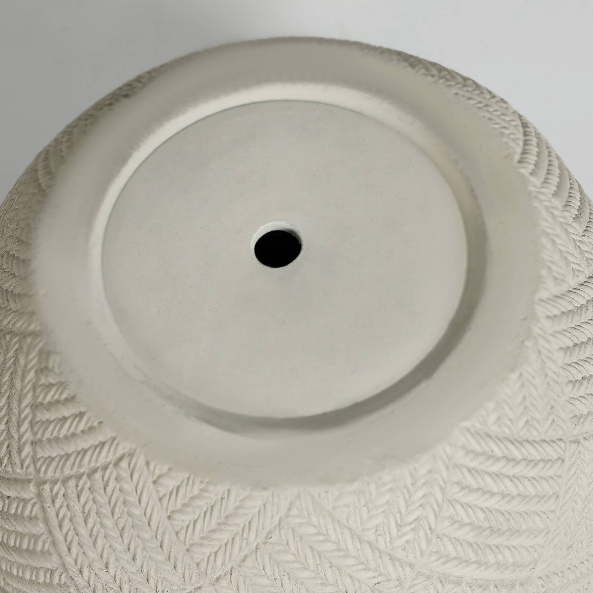 Lot 2 Pots de Fleurs Oxyde de Magnésium Intérieur Extérieur Avec Drainage 45cm 37cm Gris - ComfortXL Outdoor Living - Image 7