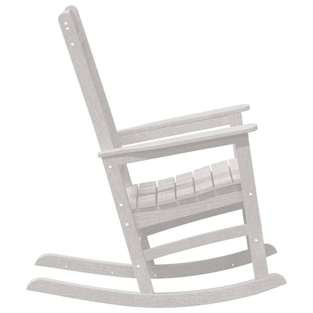 Chaise Berçante de Jardin Blanc 92 x 70 x 108 cm HDPE - PANGIVO - Image 5
