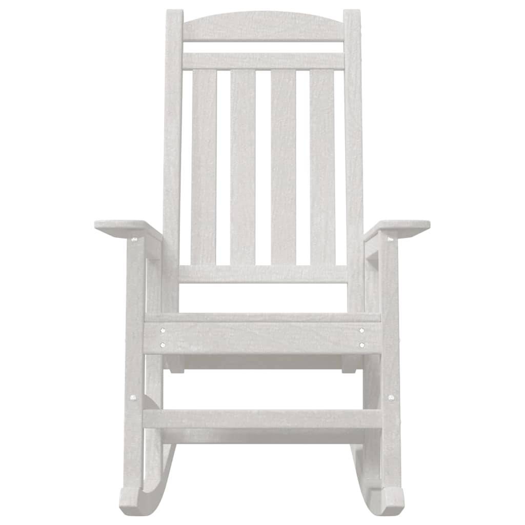 Chaise Berçante de Jardin Blanc 92 x 70 x 108 cm HDPE - PANGIVO - Image 4