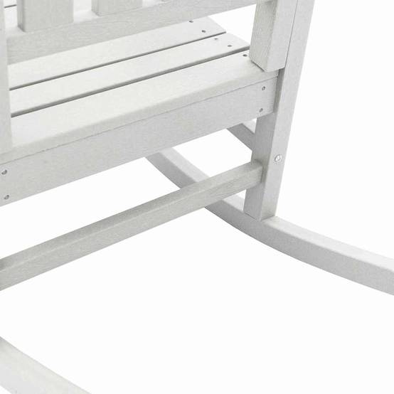 Chaise Berçante de Jardin Blanc 92 x 70 x 108 cm HDPE - PANGIVO - Image 7