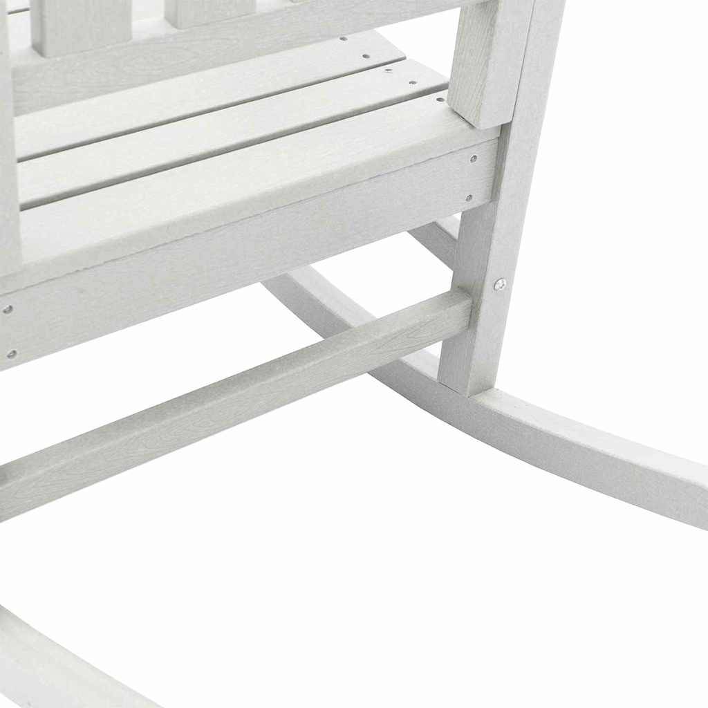 Chaise Berçante de Jardin Blanc 92 x 70 x 108 cm HDPE - PANGIVO - Image 7