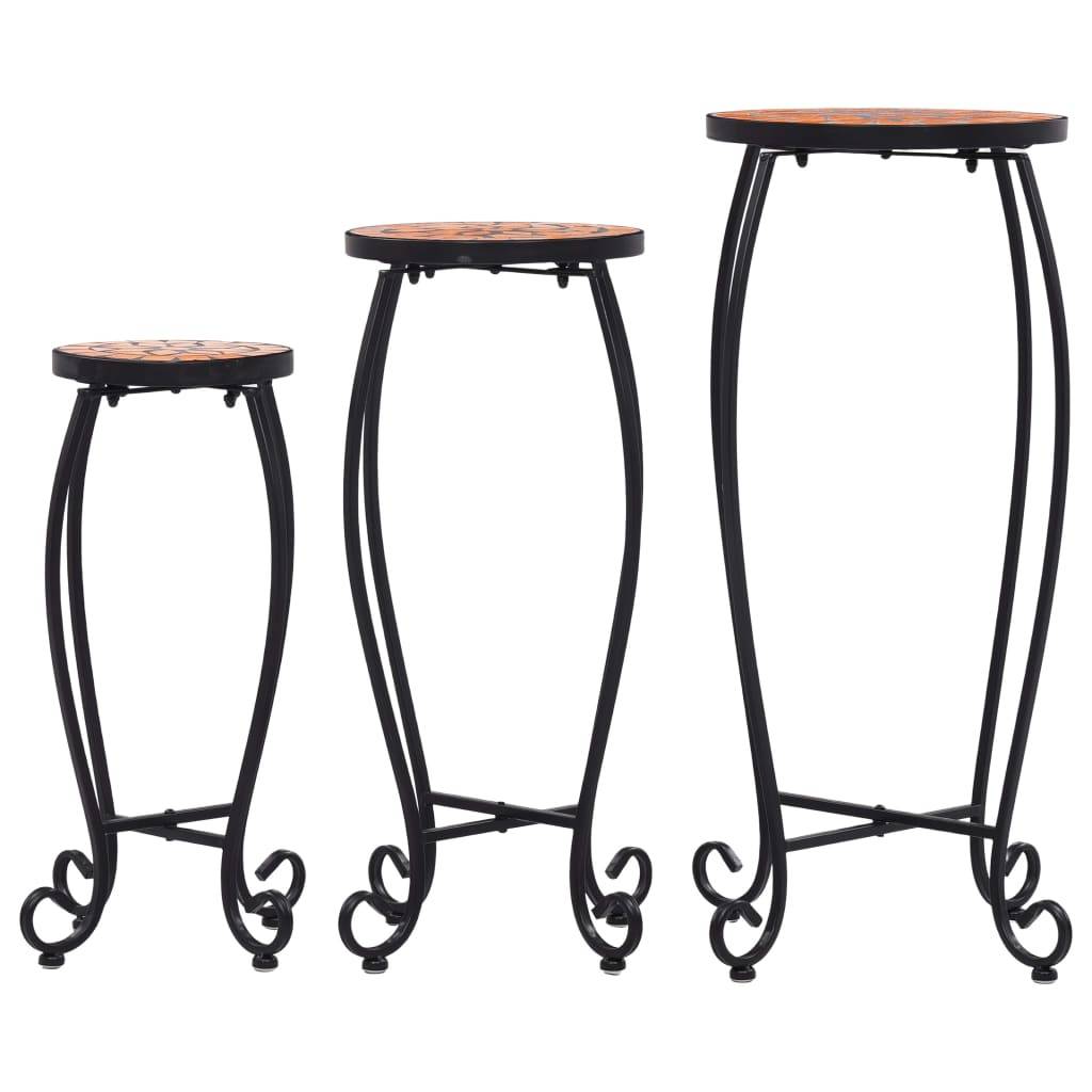 Maison Chic - Table de jardin - Tables mosaïque 3 pcs Terre cuite Céramique HL1093 - Image 3