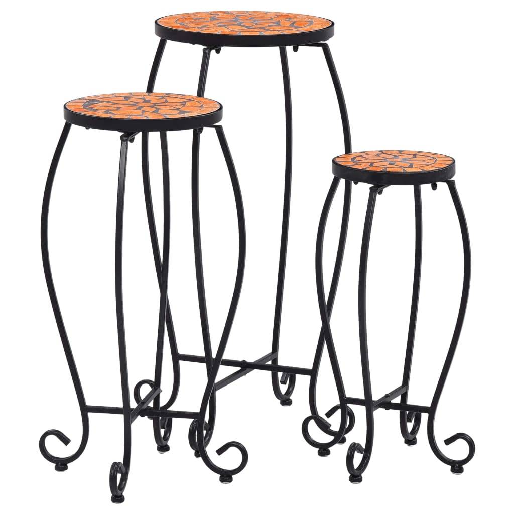 Maison Chic - Table de jardin - Tables mosaïque 3 pcs Terre cuite Céramique HL1093 - Image 2