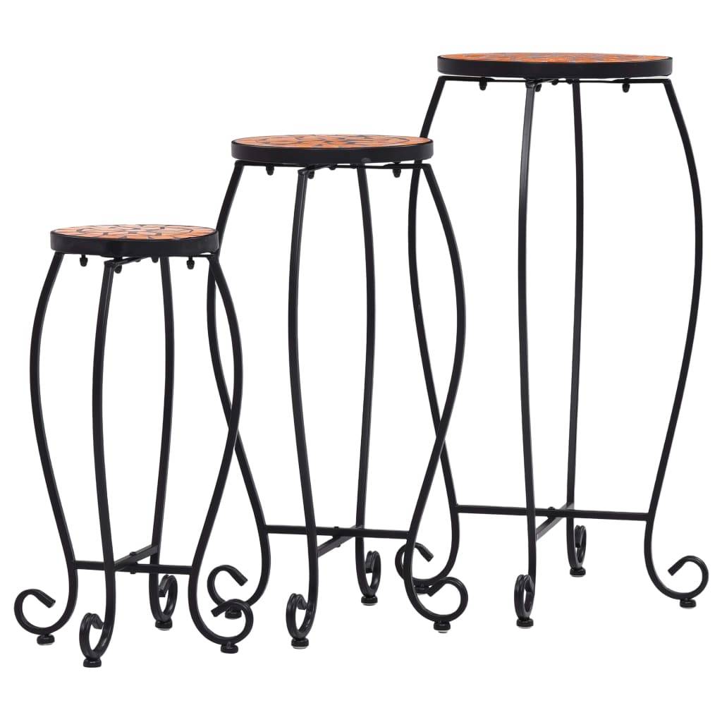 Maison Chic - Table de jardin - Tables mosaïque 3 pcs Terre cuite Céramique HL1093 - Image 1