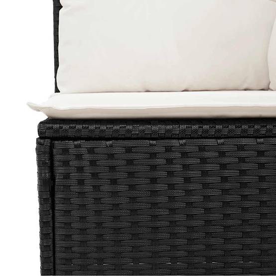 ComfortXL - Salon de jardin Noir 6 Pièces Résine Tressée Table Hauteur Réglable pour Repas Extérieur – ComfortXL Outdoor Living - Image 8