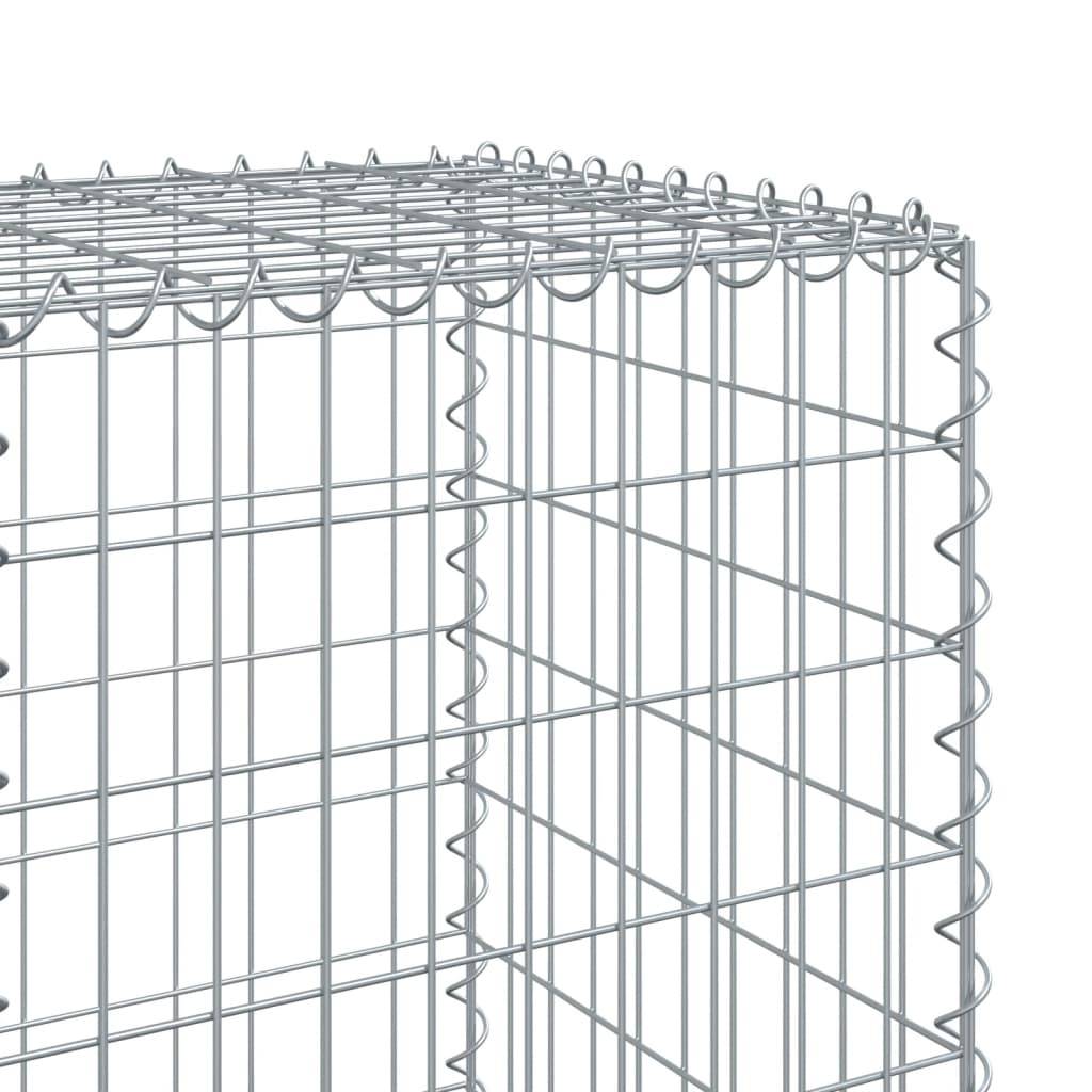 Vidaxl - Panier gabion avec couvercle 200x50x150 cm fer galvanisé vidaXL 3295155 - Image 4