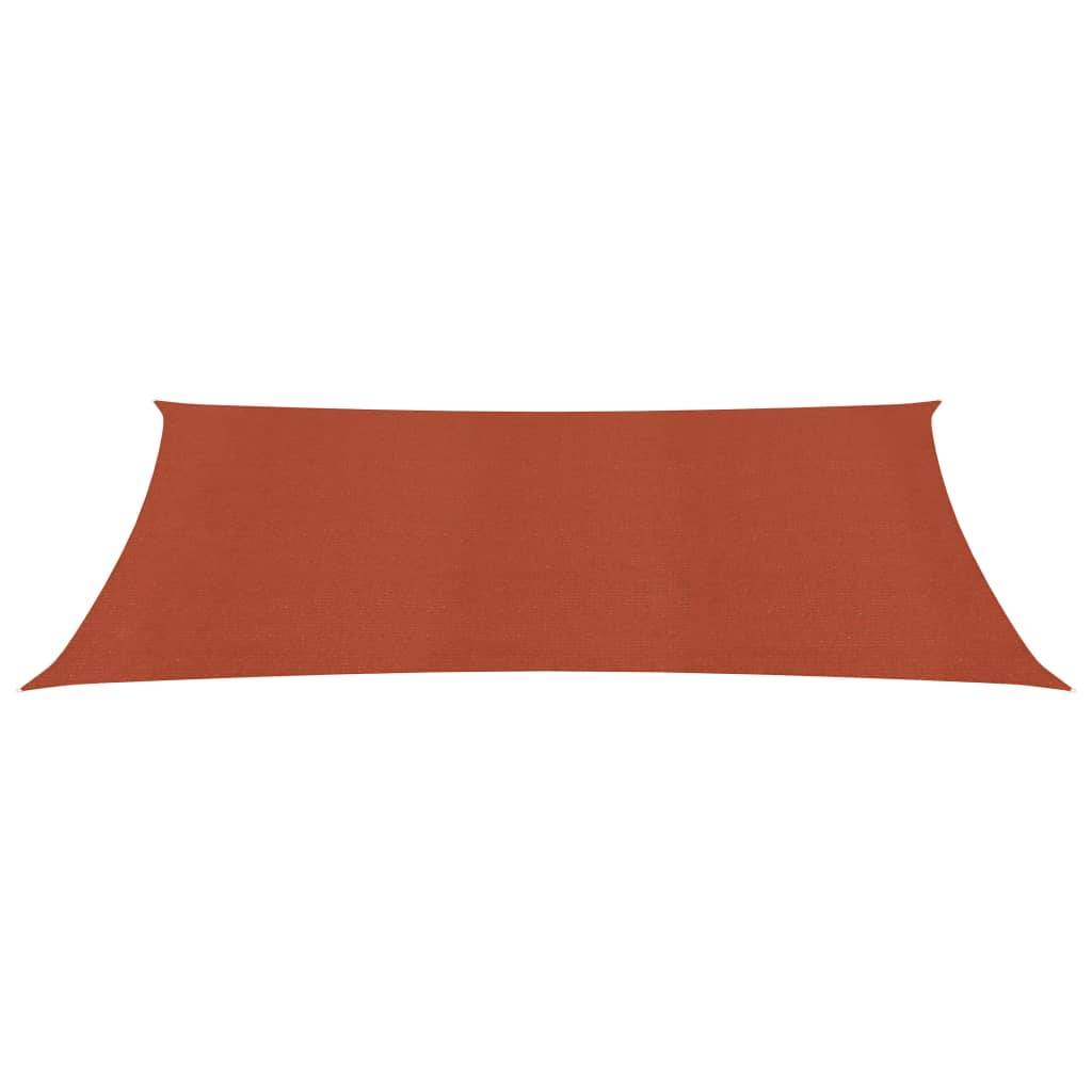 Helloshop26 - Voile d'ombrage 160 g/m² terre cuite 4 x 7 m PEHD