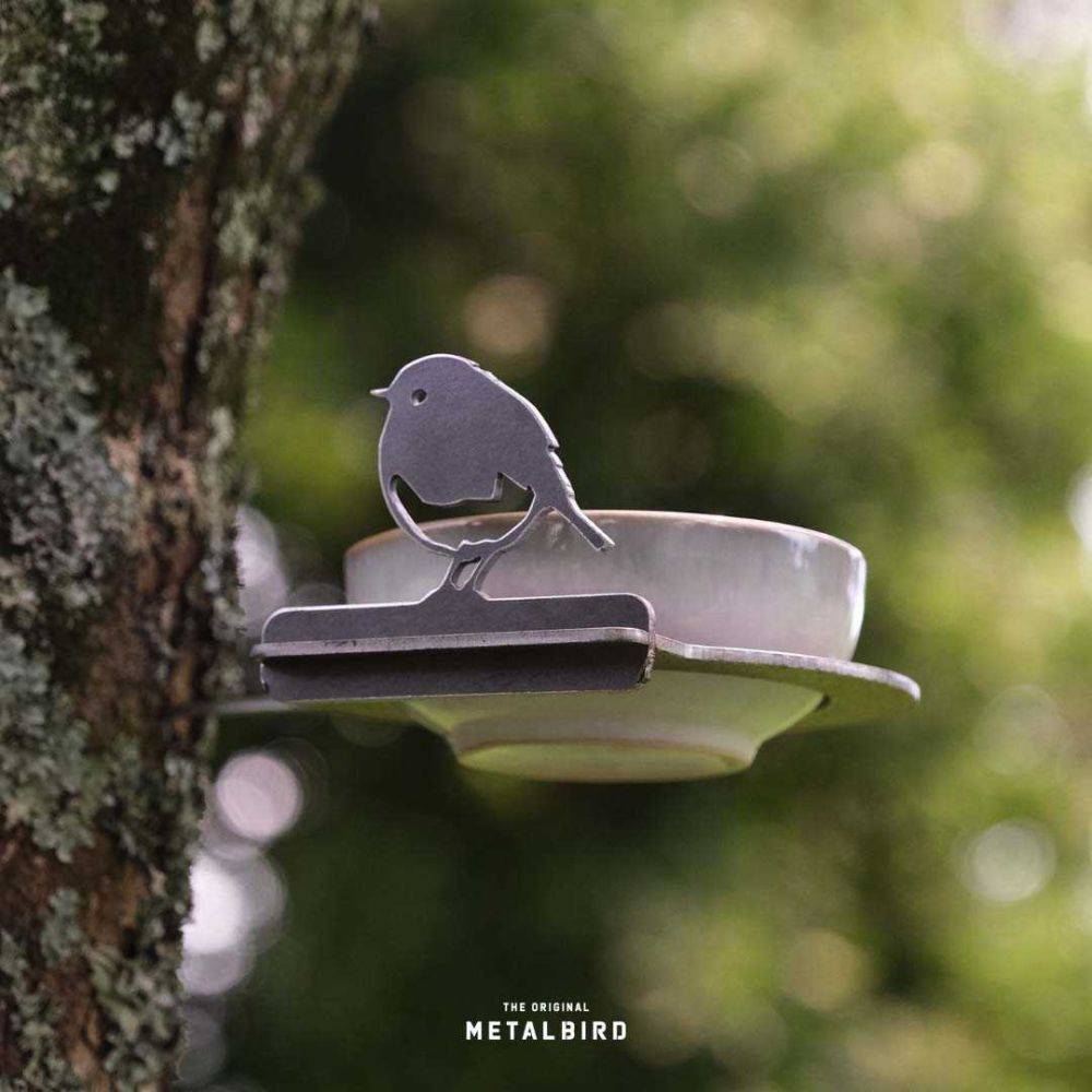 Metalbird - Support pour bol mangeoire en acier corten Bird - Image 2