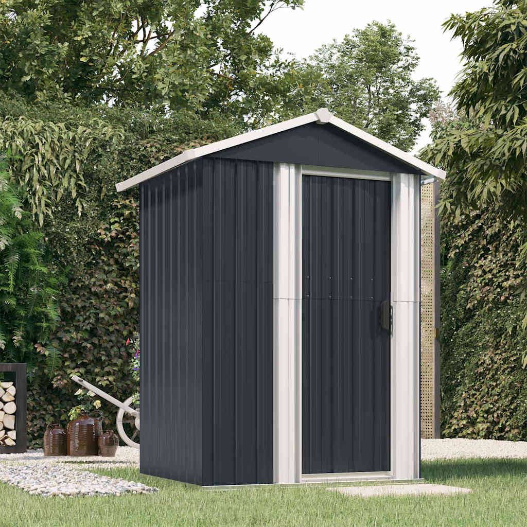 PANGIVO - Abri de jardin avec porte coulissante - Acier galvanisé - Anthracite 126x97,5x177 cm - Surface au sol 1,02m² - PANGIVO - Image 2