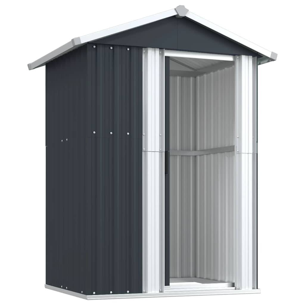 PANGIVO - Abri de jardin avec porte coulissante - Acier galvanisé - Anthracite 126x97,5x177 cm - Surface au sol 1,02m² - PANGIVO - Image 4