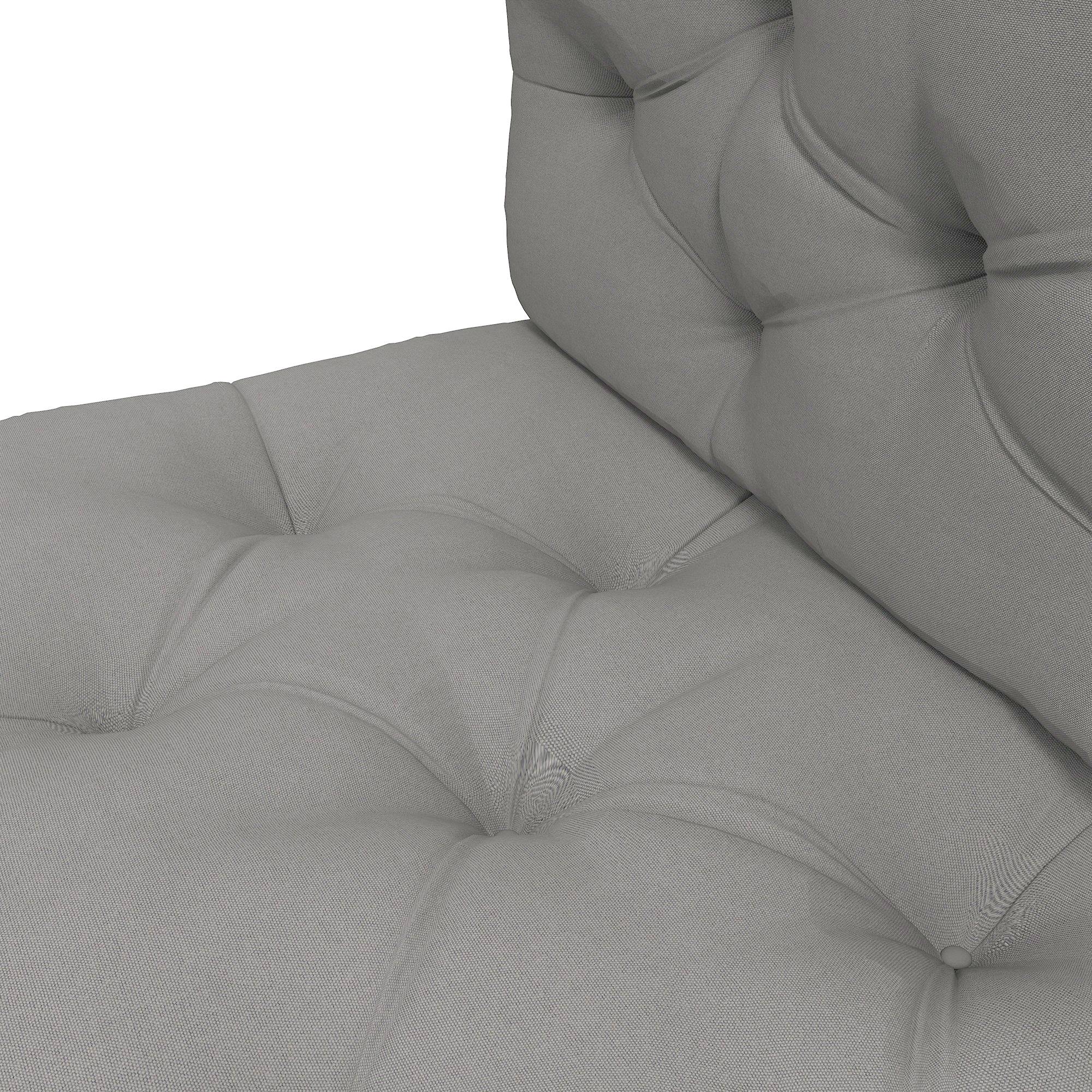 Coussin d'assise capitonné, 120 x 80 x 12 cm, gris - Image 10