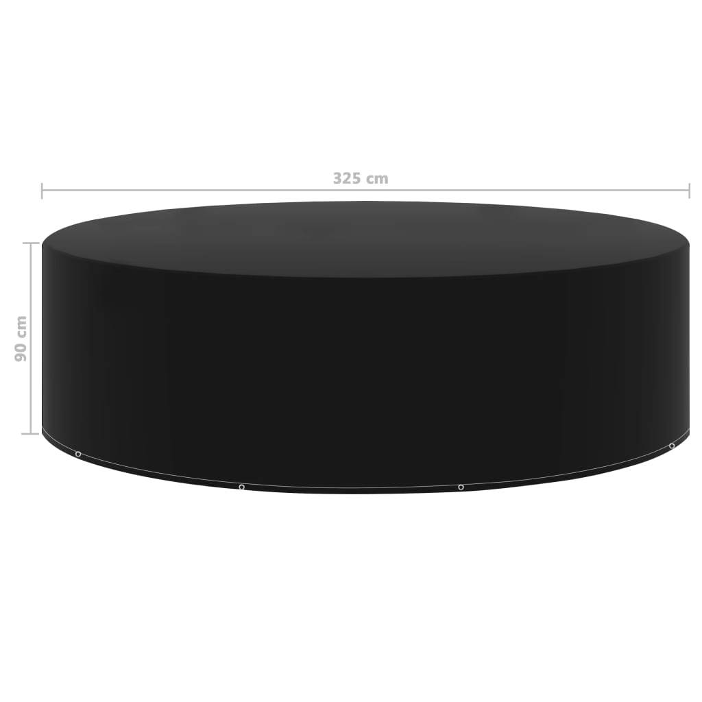 ComfortXL - Housse de Protection Ronde PE pour Table de Jardin Imperméable Anti-UV Noir Ø325x90 cm – ComfortXL Outdoor Living - Image 4