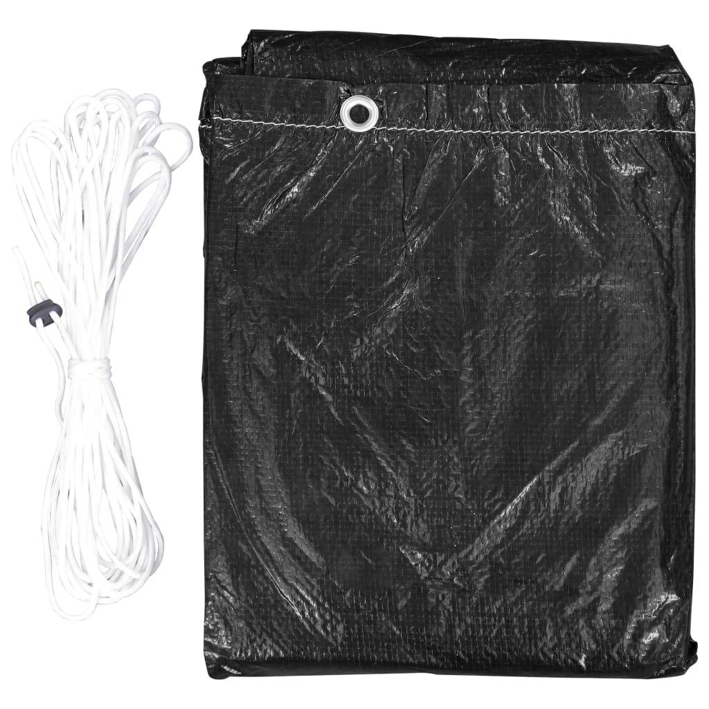 ComfortXL - Housse de Protection Ronde PE pour Table de Jardin Imperméable Anti-UV Noir Ø325x90 cm – ComfortXL Outdoor Living - Image 2