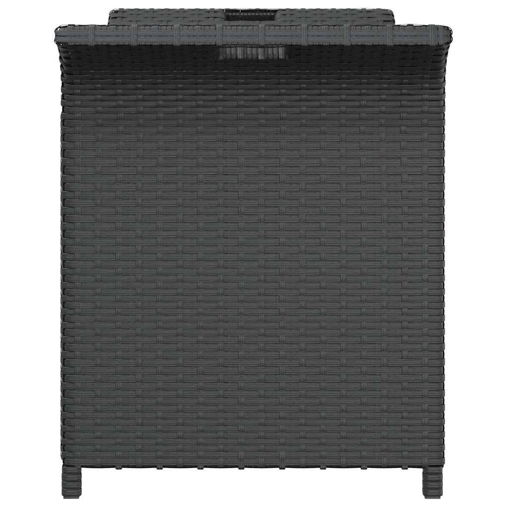 Banc Coffre Jardin Résine Tressée Rangement Spacieux Terrasse Noir 116cm – ComfortXL Outdoor Living - Image 5