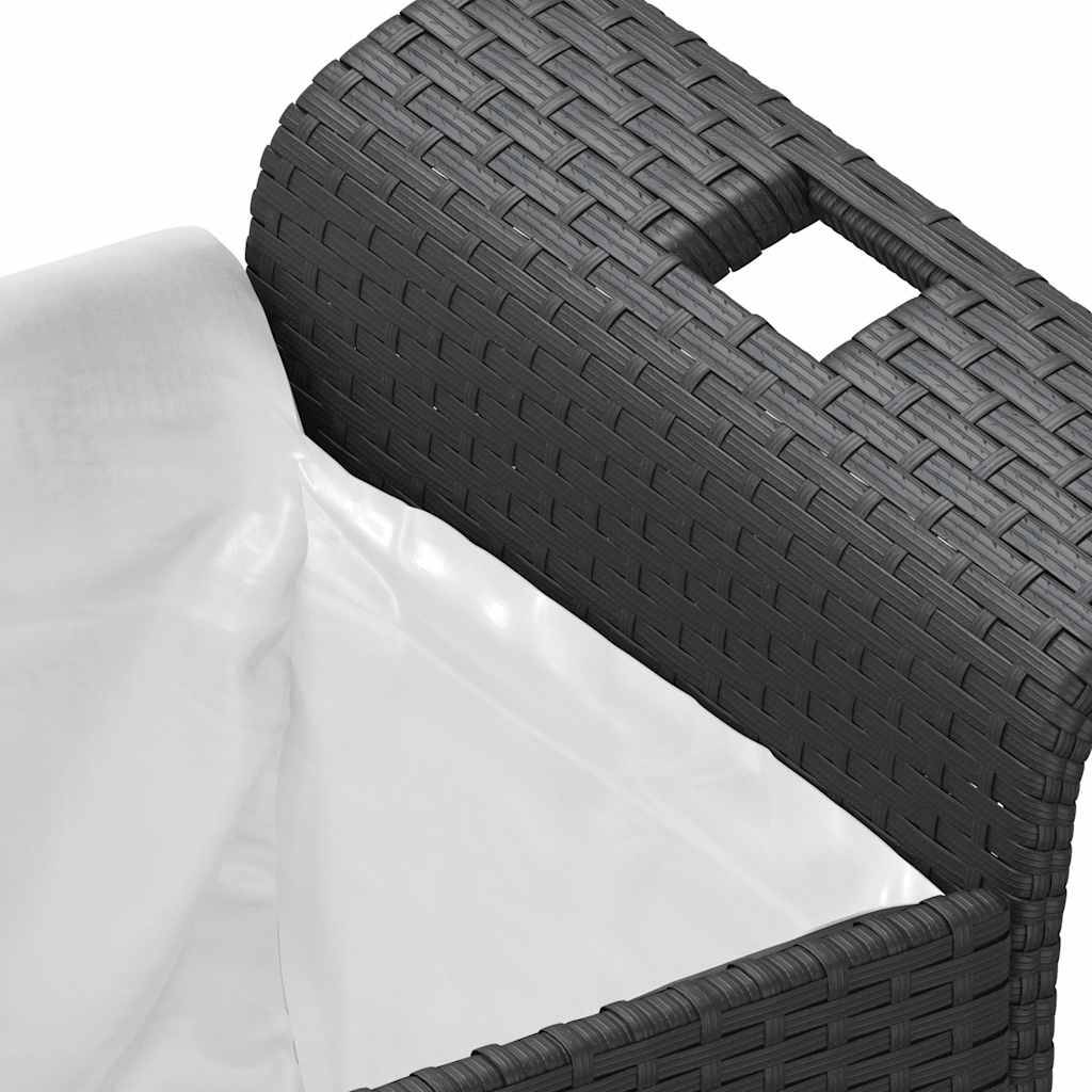 Banc Coffre Jardin Résine Tressée Rangement Spacieux Terrasse Noir 116cm – ComfortXL Outdoor Living - Image 7