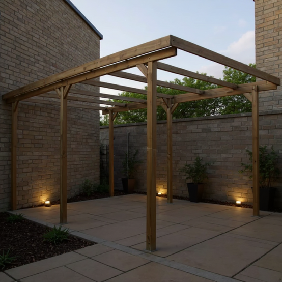 Châlet-Jardin - Carport en bois sans couverture Delahaye 15 m² Chalet & Jardin - Image 5