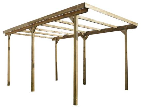 Châlet-Jardin - Carport en bois sans couverture Delahaye 15 m² Chalet & Jardin - Image 1