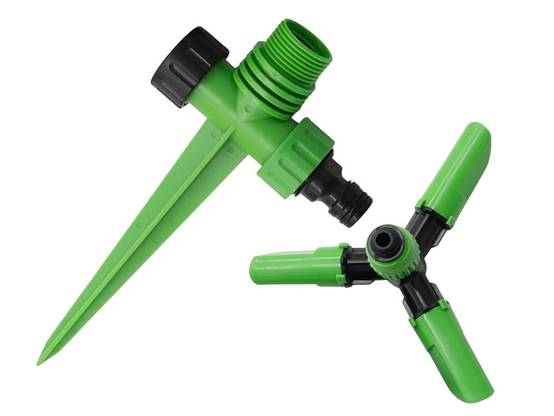 Arroseur de jardin pivotant à enfoncer, 360°, à 3 bras, pour l'arrosage DIVODV - Image 6