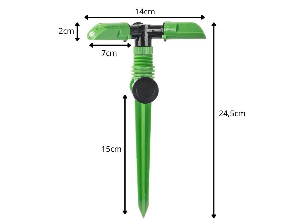 Arroseur de jardin pivotant à enfoncer, 360°, à 3 bras, pour l'arrosage DIVODV - Image 2