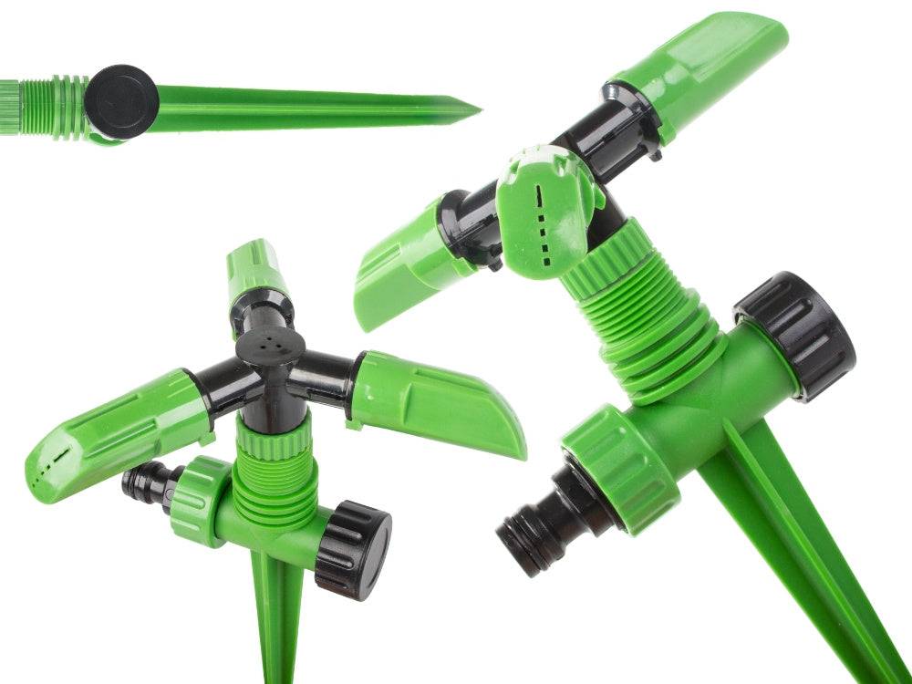 Arroseur de jardin pivotant à enfoncer, 360°, à 3 bras, pour l'arrosage DIVODV - Image 8
