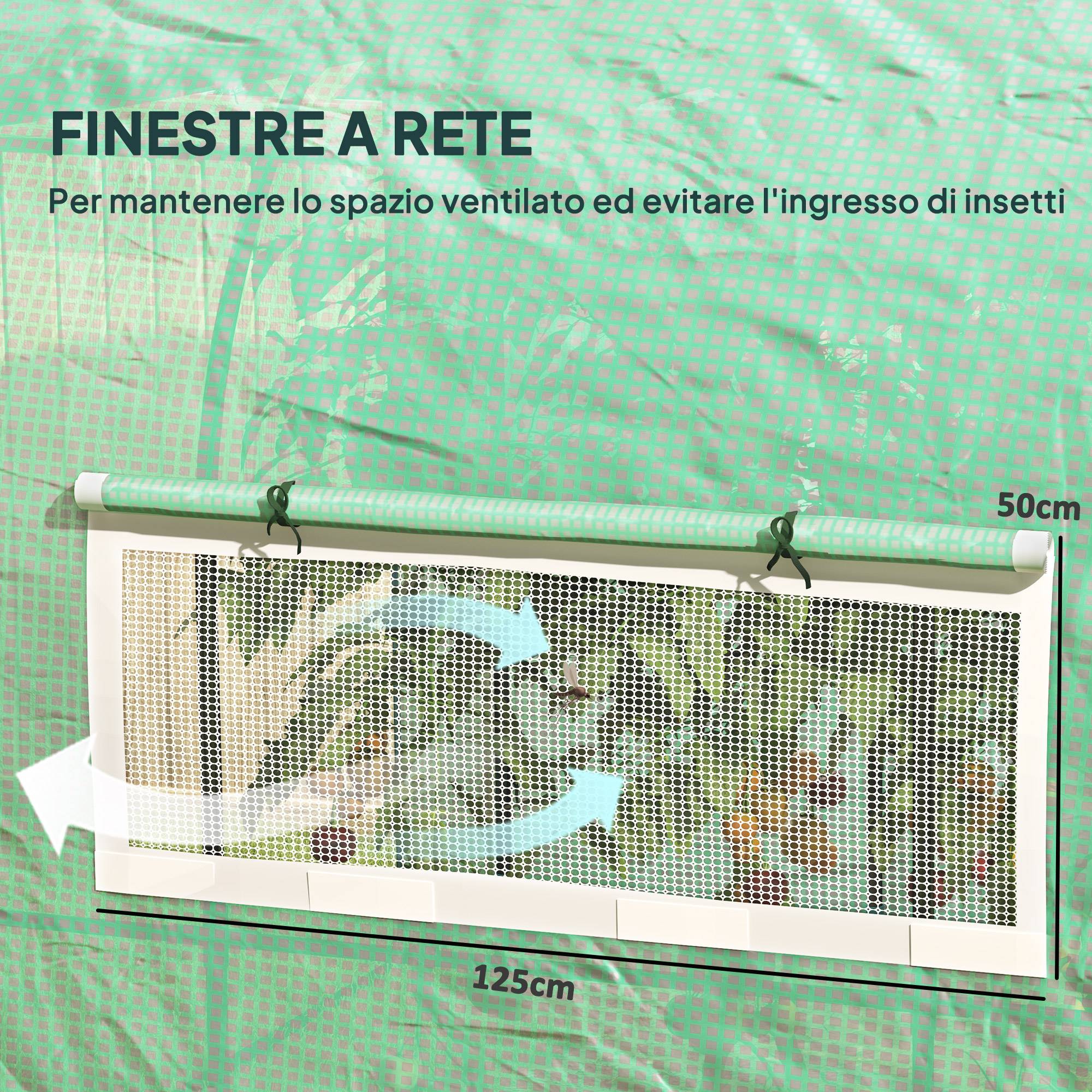 Sans Marque - Serre tunnel 3x3x2 m acier PE serre potagère portes fenêtres enroulables culture légumes fleurs serre verte robuste - Image 8