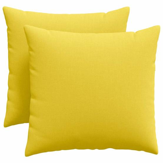 Paire de Coussins Tissu Confortable Housses Amovibles pour Salon Design Moderne Jaune Clair 50x50 cm – ComfortXL Outdoor Living - Image 2