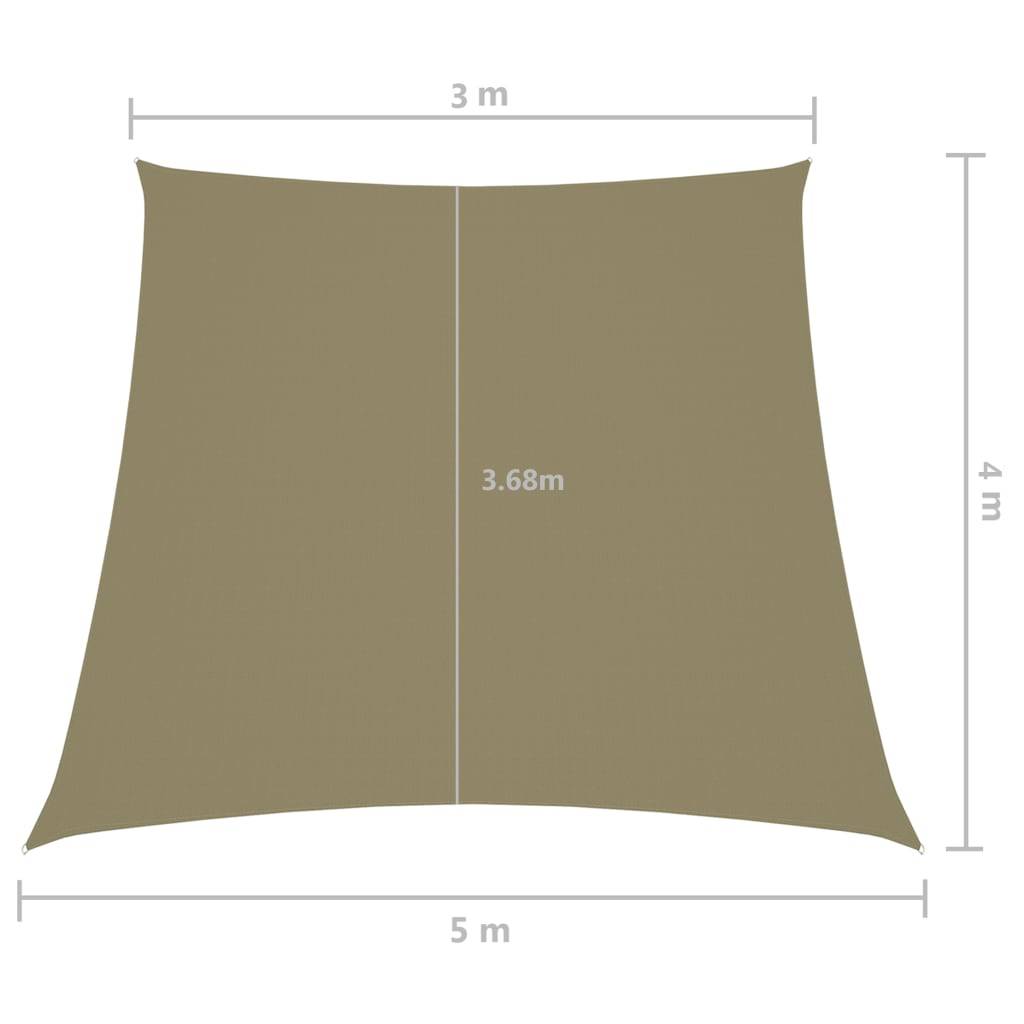 Helloshop26 - Voile d'ombrage parasol tissu oxford trapèze 3/5 x 4 m beige - Image 6