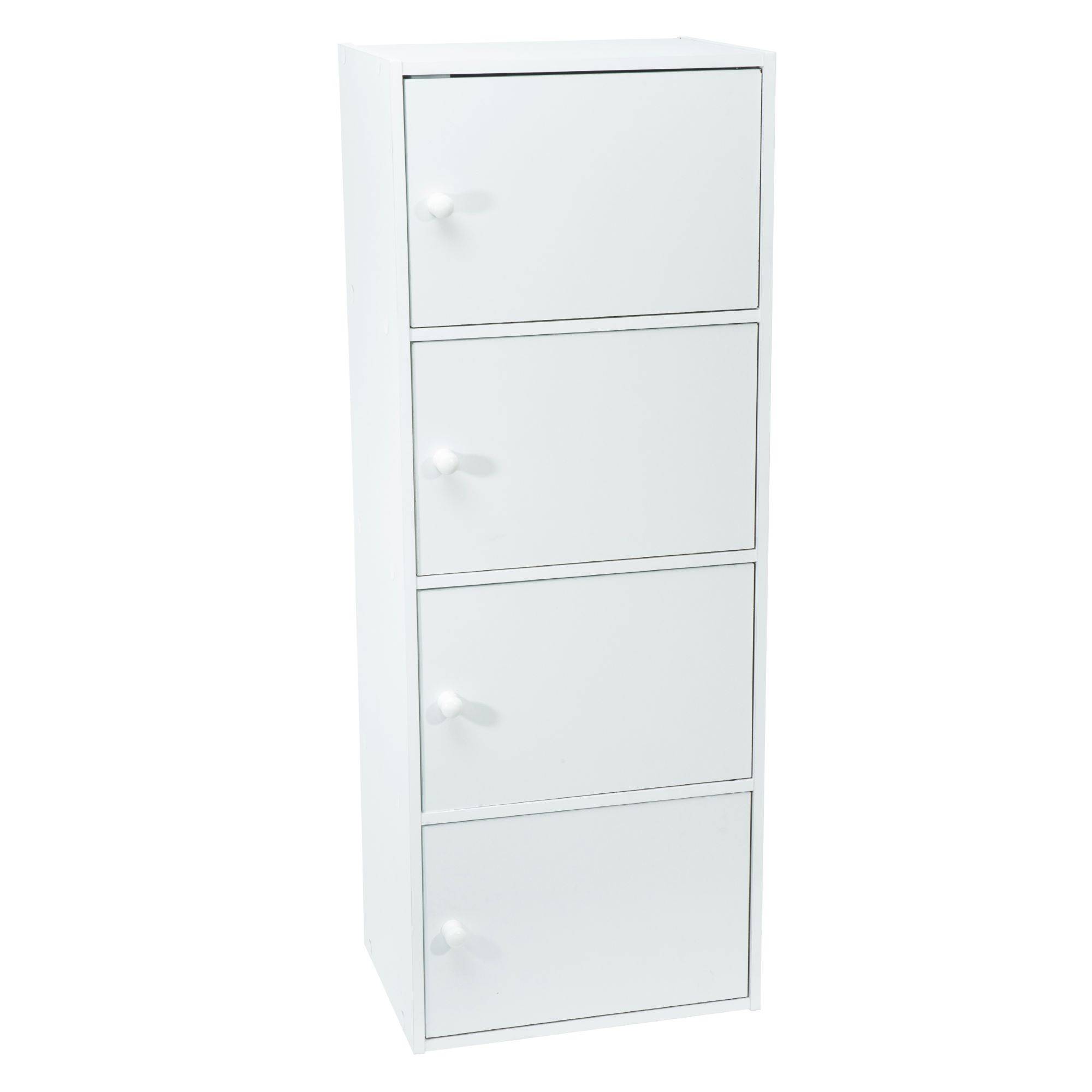 Meuble blanc à portes WERKA PRO - 4 portes (106 x 40 x 29 cm) - Image 1