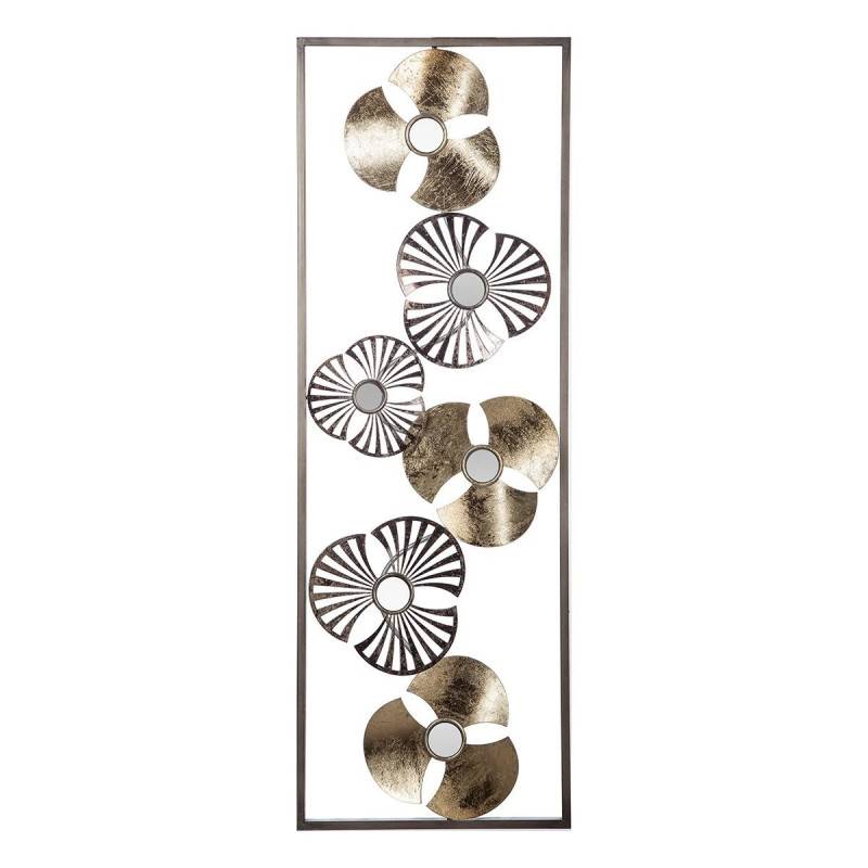 Déco murale métal fleurs doré et noir Atmosphera - Image 1