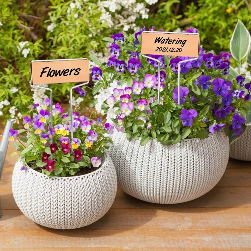 OUTILS PETITS-Lot de 20 étiquettes jardin en cuivre - 15,5 cm - Résistantes aux intempéries - Living123 - Image 5