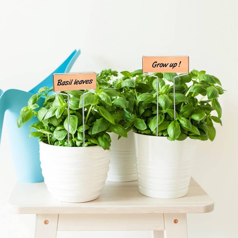 OUTILS PETITS-Lot de 20 étiquettes jardin en cuivre - 15,5 cm - Résistantes aux intempéries - Living123 - Image 4